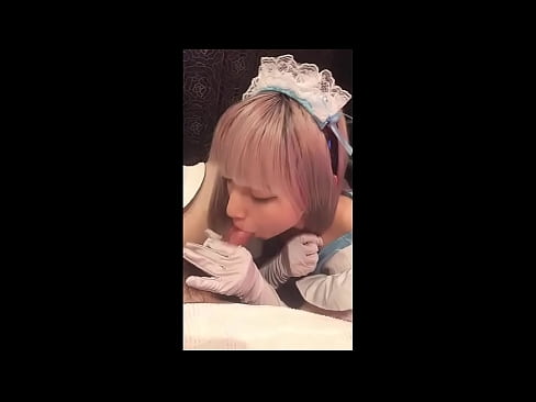 ❤️ Idol Japanese [mayuka], Aṣọ iranṣẹbinrin Faranse, apakan 1, ifefẹfẹ ati fifẹ kuro pẹlu ipara Ohun onihoho didara